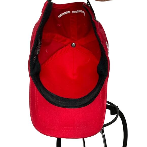 Armani Exchange A|X Men's Baseball Leather Strapback Hat Red CLEAN - Picture 4 of 5